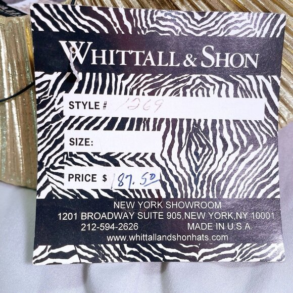 Whittall And Shon Gold Glitter Vintage Church Derby Hat - Picture 10 of 12